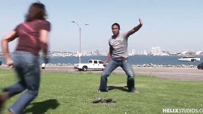 Black and Blonde Oral Action with Hairy Men - Interracial Porn