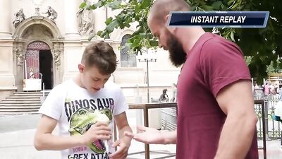 Licking His Boy Clean: Daddys Ice Cream Treat