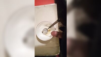 Pissing in Empty Cereal Bowls - Desperate No Toilet Fetish