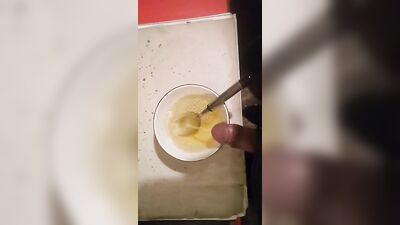 Pissing in Empty Cereal Bowls - Desperate No Toilet Fetish