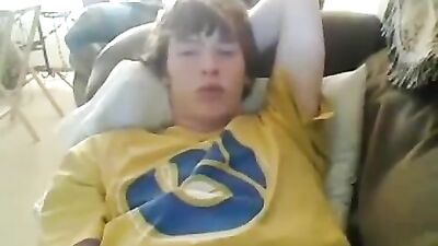 Caught on Camera! - Boy on the couch - Straight Boys Solo Handjob - A Gay Porn Video with a Twist!