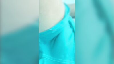 Pulling cock of swimtrunks in the public pool ( cock and feet underwater )