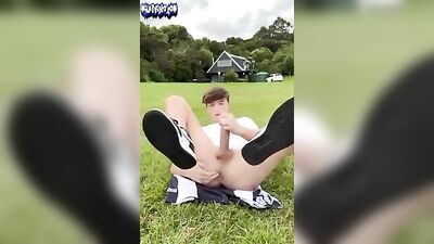 Boy in the Field: Cock and Ass Exposed!