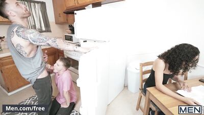 Men.com - Cute twink rides inked hunks cock - Jordan Levine, Timothy Drake