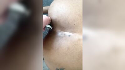 Stretching Subs Hole With Butt Plug