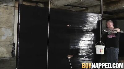 Sebastian Kane blows twink Max Brown through plastic wrap