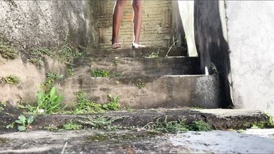 Horny hit and I went to enjoy on the street from home