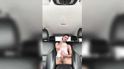 Public Fun - Jerking Off in the Backseat