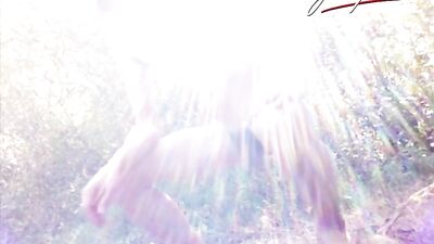 Jon Arteen as a nude twink showing his armpits, pubes, cock, hair, body, outdoors, under sunlight