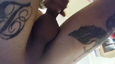 Dildo fucks femboy deep anal play.