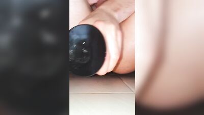 DEAN SLADE TIED UP AND SCREAMS WHILE BEING DESTROYED BY MASSIVE 10 INCH DILDO