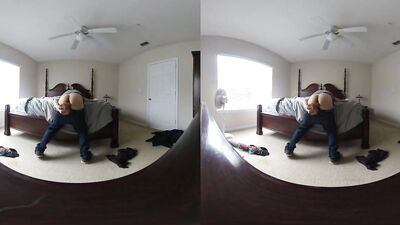 VR Twink 180 3D SBS Massive dildo in tight twink boy hole! PAINFUL!