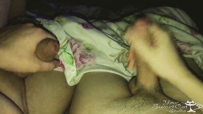 Two Straight Best Friends Fondle Their Cocks For The First Time In A Cozy Bed