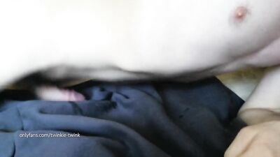 Twink humps sofa and CUMS MOANING