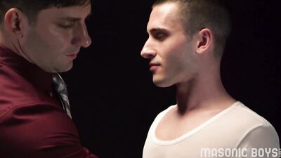 MasonicBoys - Virgin sub takes first cock from two handsome daddies