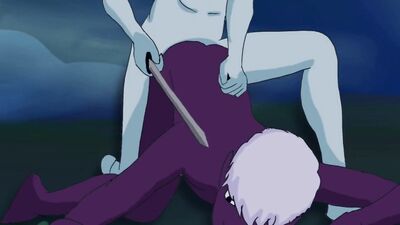 Moon Elf Fucks Dark Elf Rough at Sword Point Outside in Field At Night Hentai Cartoon Animation