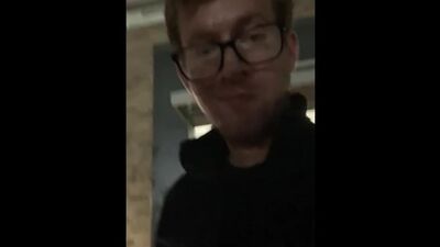 Peeing on this Pig Statue Wood Carving thing Outside a Building - Freaky Weird Public Pee Fetish!