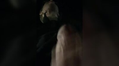 Peeing on this Pig Statue Wood Carving thing Outside a Building - Freaky Weird Public Pee Fetish!