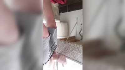 Sexy twink jerks huge load out of his hot cock