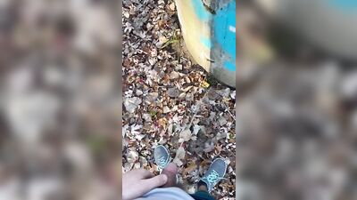 Eddie De Luca Pissing On Condom Wrapper