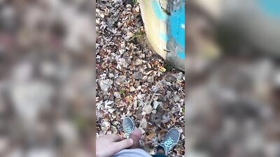 Eddie De Luca Pissing On Condom Wrapper