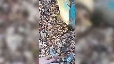 Eddie De Luca Pissing On Condom Wrapper