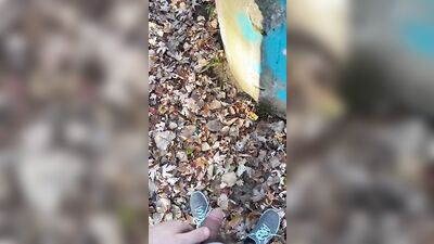 Eddie De Luca Pissing On Condom Wrapper