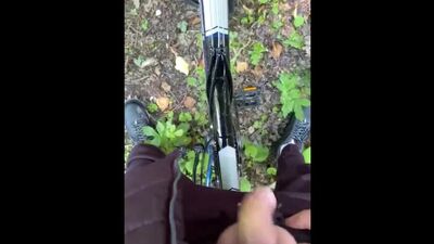 Young Twink pissing in the woods