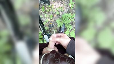 Young Twink pissing in the woods