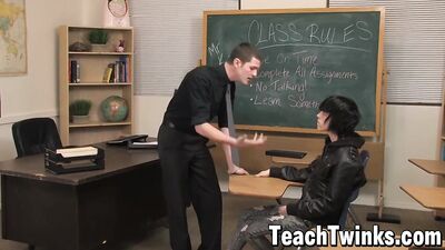 Emo twink Tyler Bolt anal fucked in school by Nate Kennedy