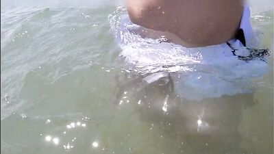 People on the beach freak out when I get wet in shorts