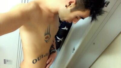 Cleaning my locker with piss - marking my territory !