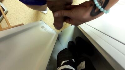 Cleaning my locker with piss - marking my territory !