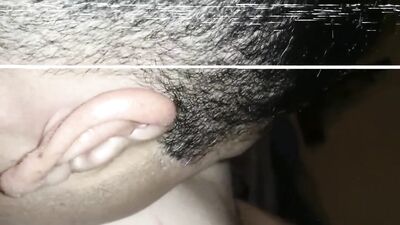 Daddy eating boyhole