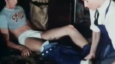 Retro Twink Blowjob Van: Amateur Gay Boys Bareback Adventure