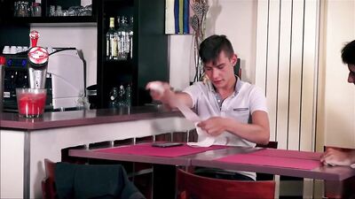 Gangbang in Restaurant in France - Gay Teen Boys Porn