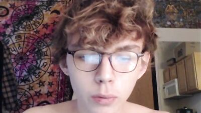 Glasses Seduction: Cute Gay Teen Solo Porn with Big Cocks Cum Shots!