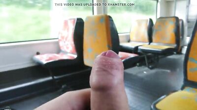 Exposed Jerking in Train Porn Twink!