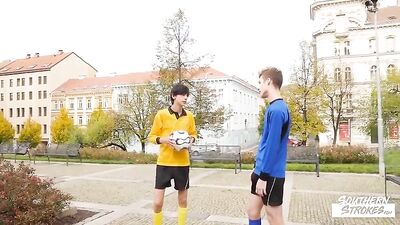 Ball-slamming Soccer Fucks! Hot Suck and Rim Action with Big Cocks!