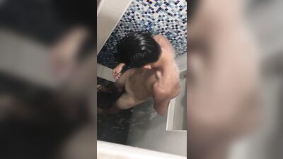 Caught in the Act! - Straight Hottie Showering with Big Cocks!