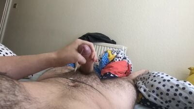 Teasing Cumshot from Edged Cock