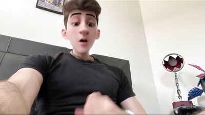 Cute Anime Cartoon Boy Jerks Off after Soccer Game!! Cums on his Face and Shows his Feet!