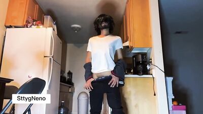 Cute innocent young man loves to do mischief at night