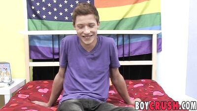 man demonstrates ass play while stroking his cock