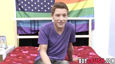 man demonstrates ass play while stroking his cock