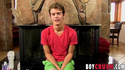 Smoking hot twink playing with his hard cock and sweet ass