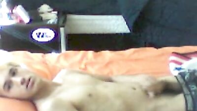 Gorgeous Blonde Twink Jacks Off in Bed - Amateur Porn Video