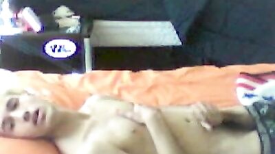 Gorgeous Blonde Twink Jacks Off in Bed - Amateur Porn Video