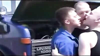 German Skinhead Triple Threat: Action-Packed Bareback Group Sex