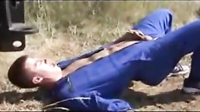 German Skinhead Triple Threat: Action-Packed Bareback Group Sex